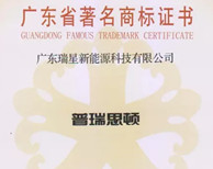 喜報！瑞星高科榮獲得“廣東省著名商標”證書！